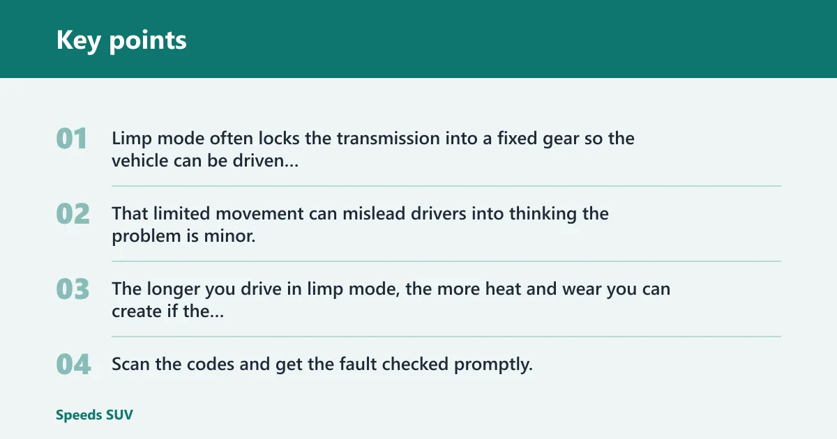 Key points: What does limp mode mean?